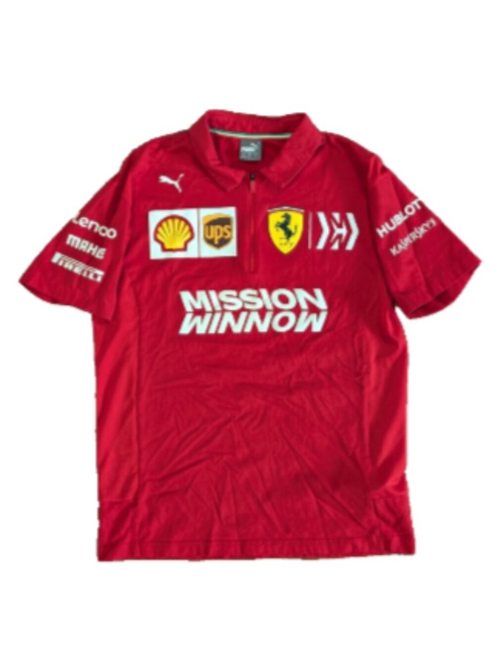 Puma Scuderia Ferrari Mission Winnow Formula One F1 Polo Shirt Men Size M